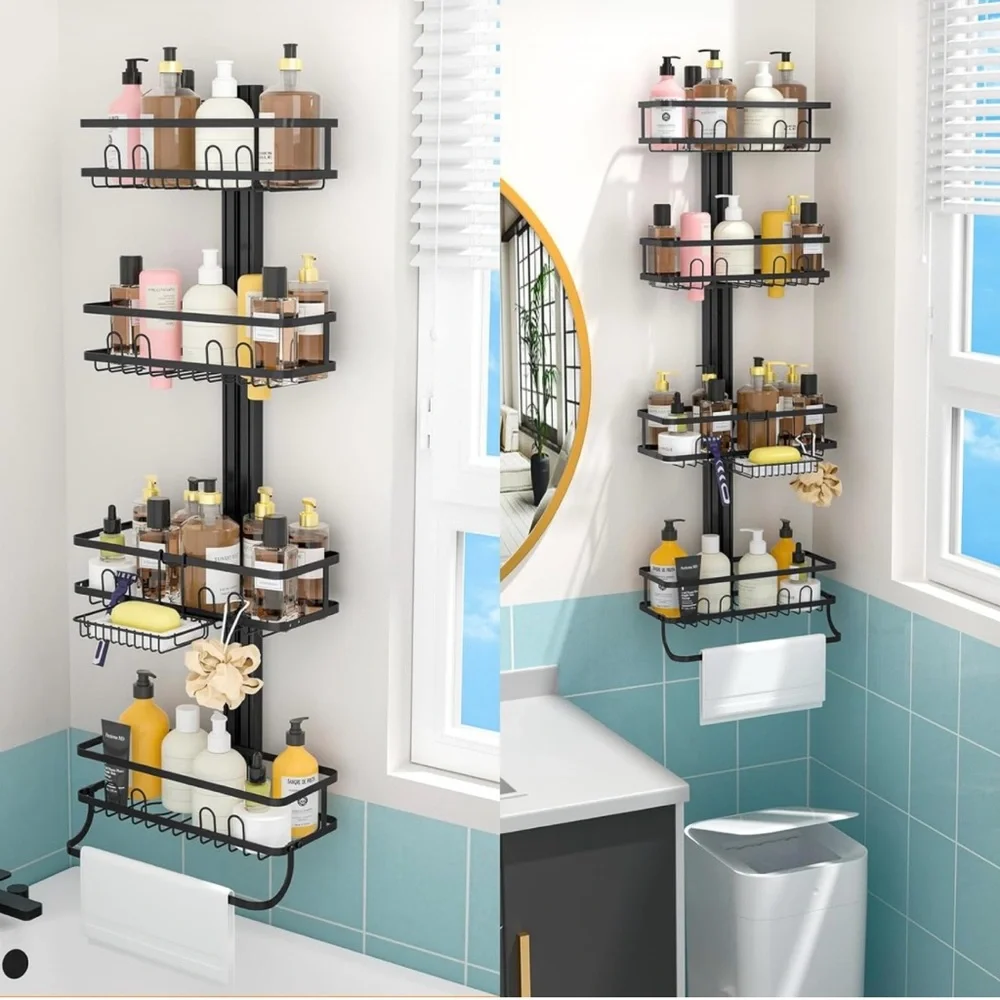 Shower Caddy Shelves Organizer 4 Tier